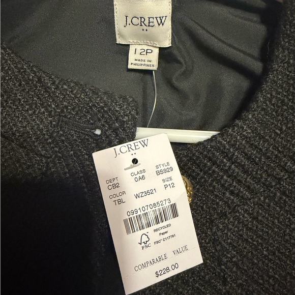 J.Crew Black Tweed Lady Jacket - Picture 2 of 6